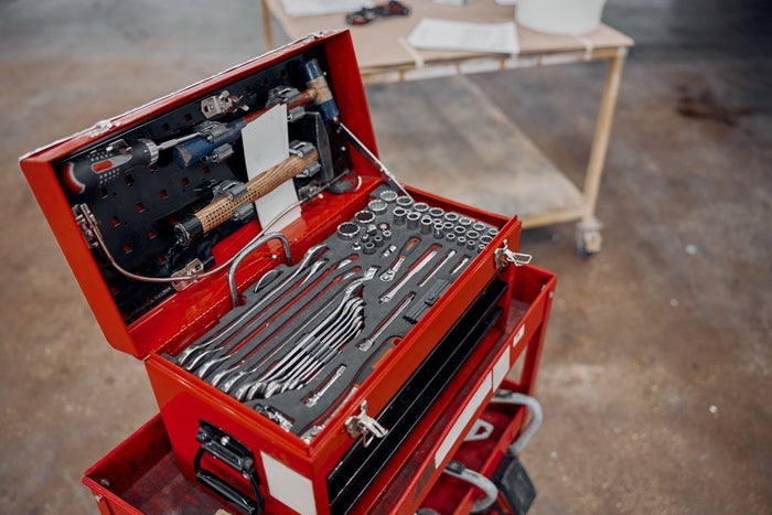Toolbox for shed