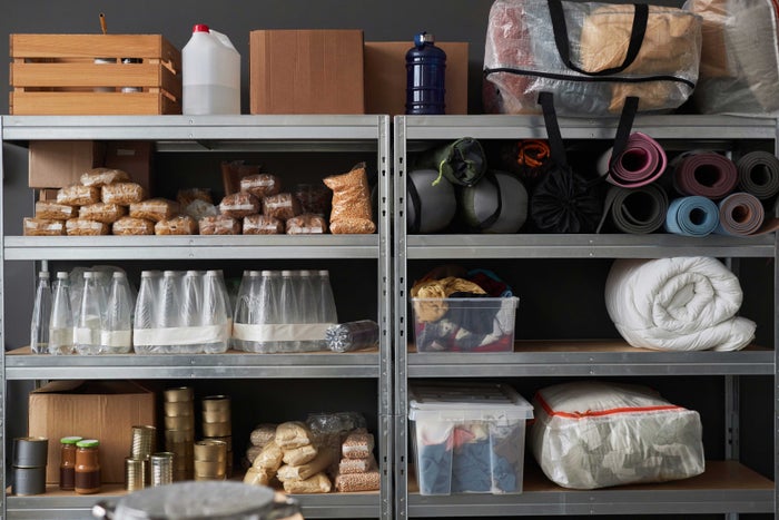 stacking shelves for shed