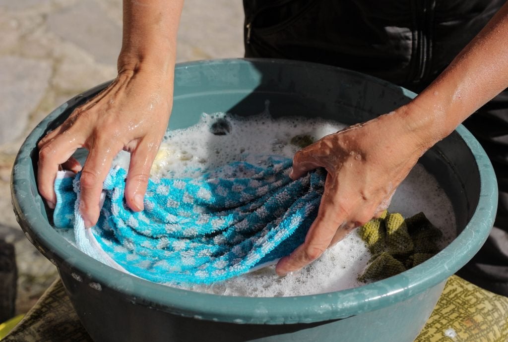 washing clothes when travelling