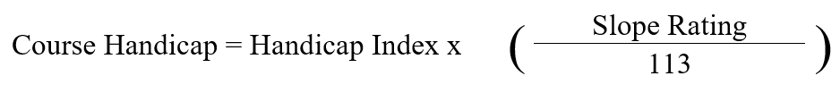 Course Handicap Formula