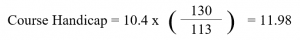 Course Handicap Formula
