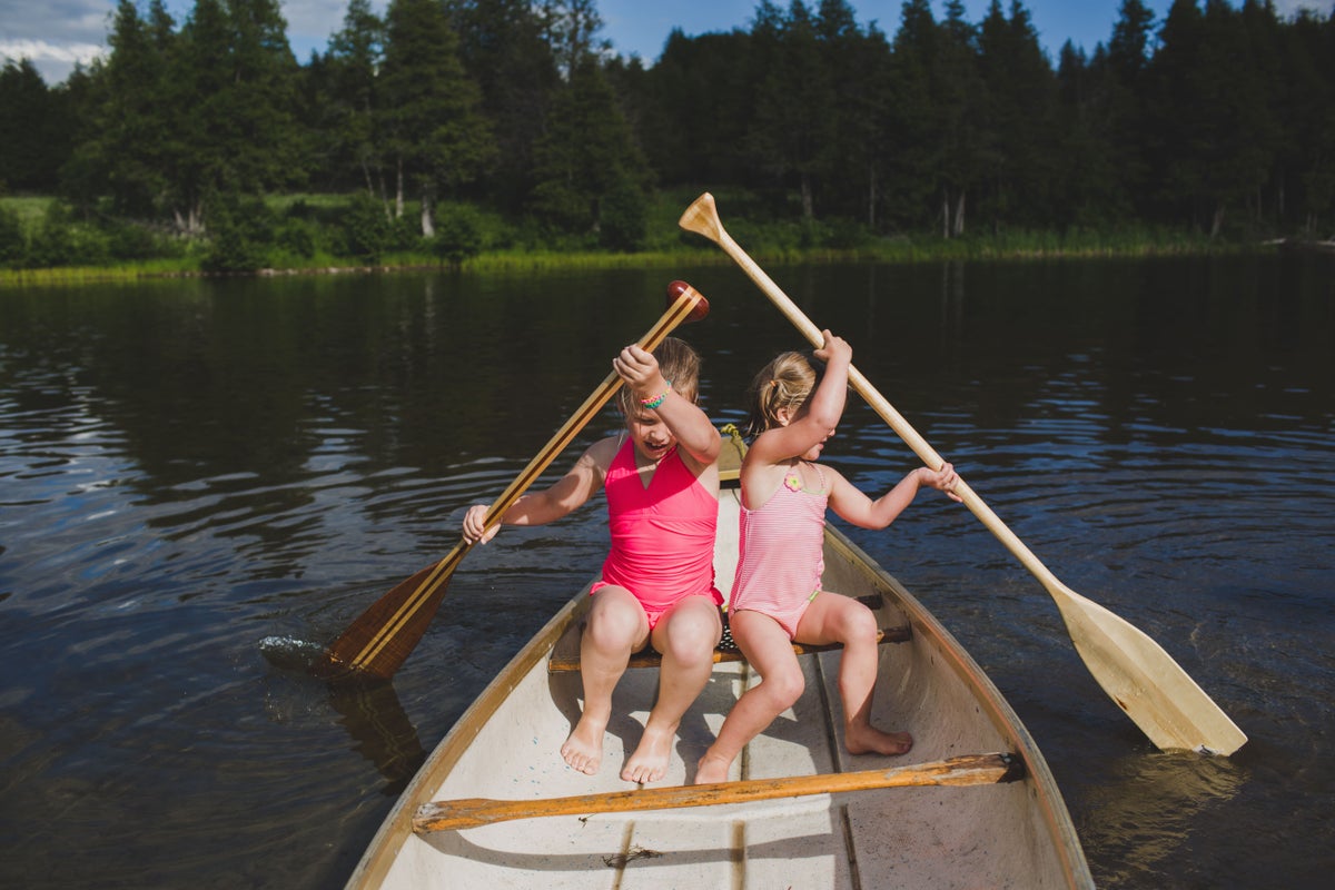 Kids on Canoe