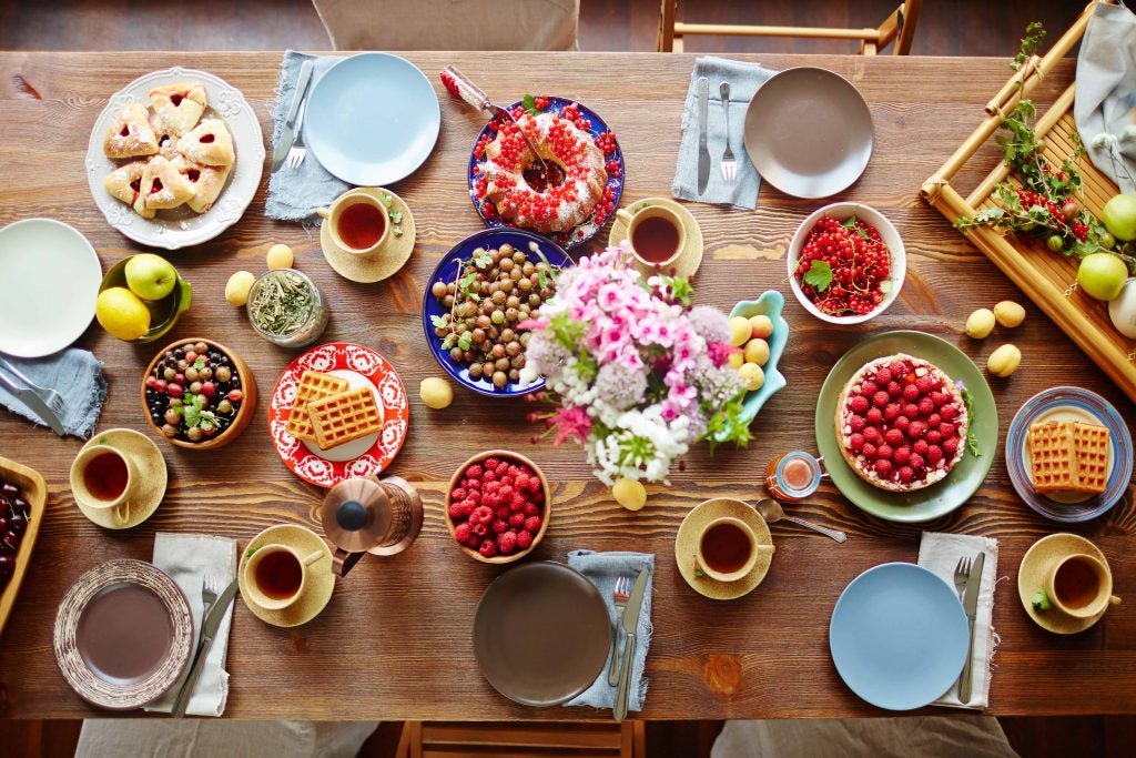Brunch table